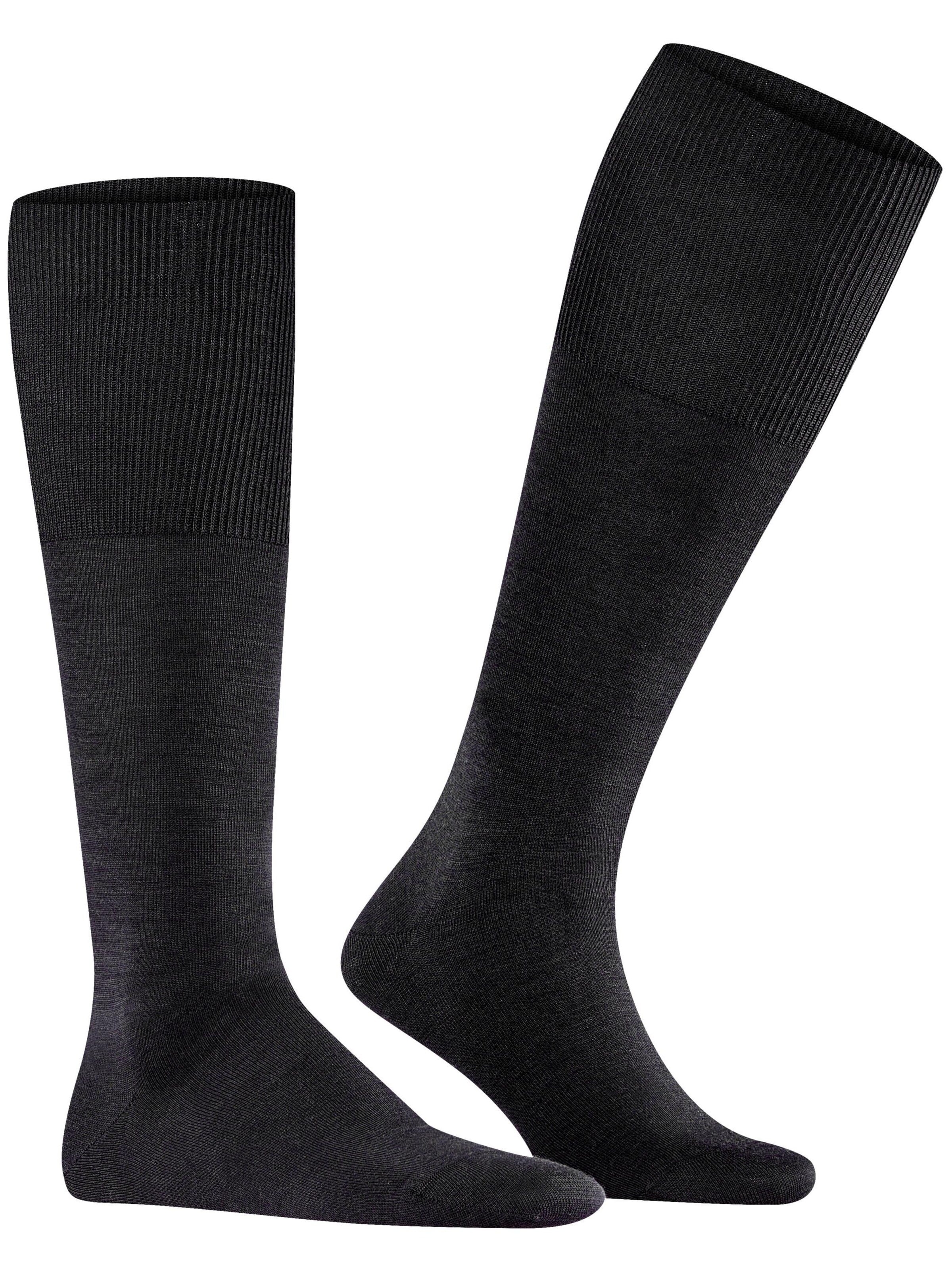 FALKE Knee High Socks 'Airport' in Black: front