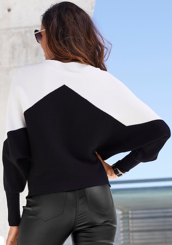 LASCANA Pullover i sort