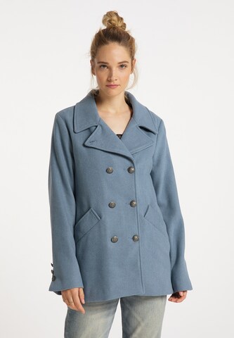 DreiMaster Vintage Between-Seasons Coat in Blue: front