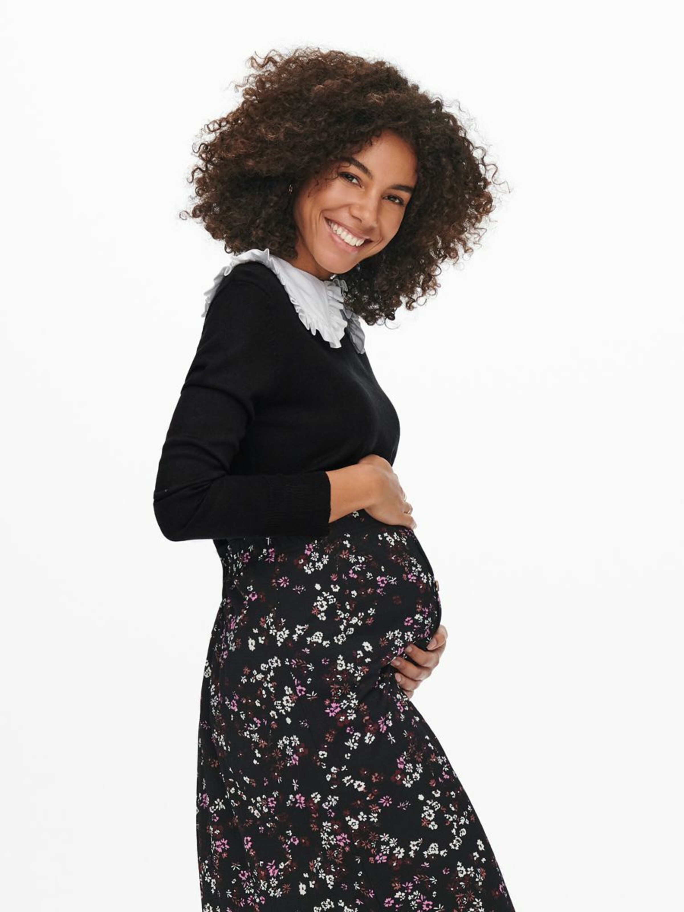 Frauen Große Größen Only Maternity Pullover in Schwarz - XA40843
