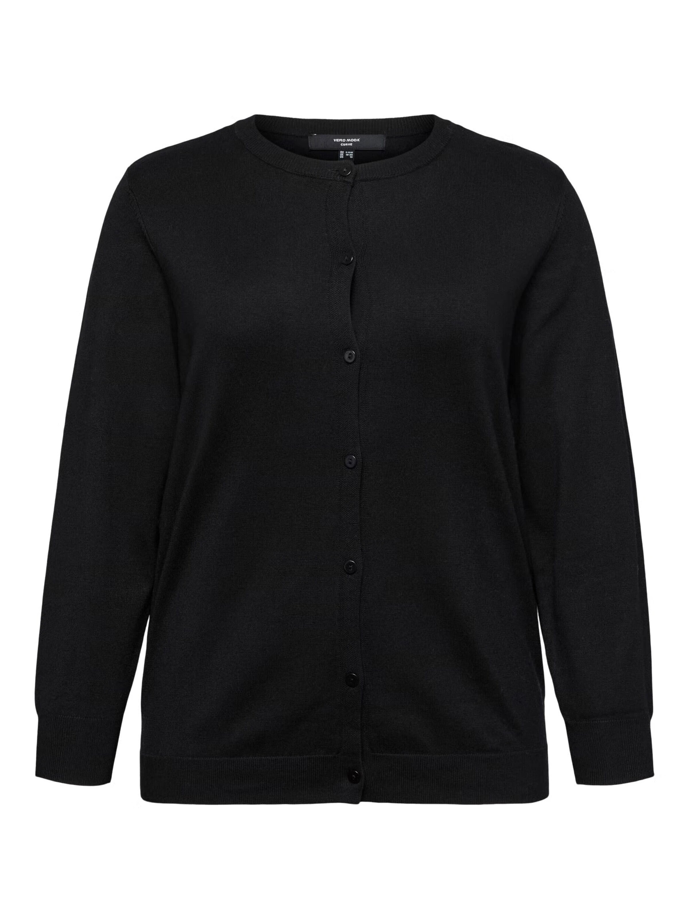 Vero Moda Curve Knit cardigan '10347287' in Black: front