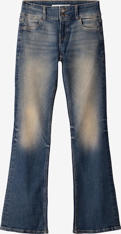 Bershka Bootcut Jeans in Blauw: voorkant