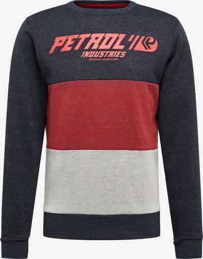Petrol Industries Majica | mornarska / svetlo siva / rdeča barva, Prikaz izdelka