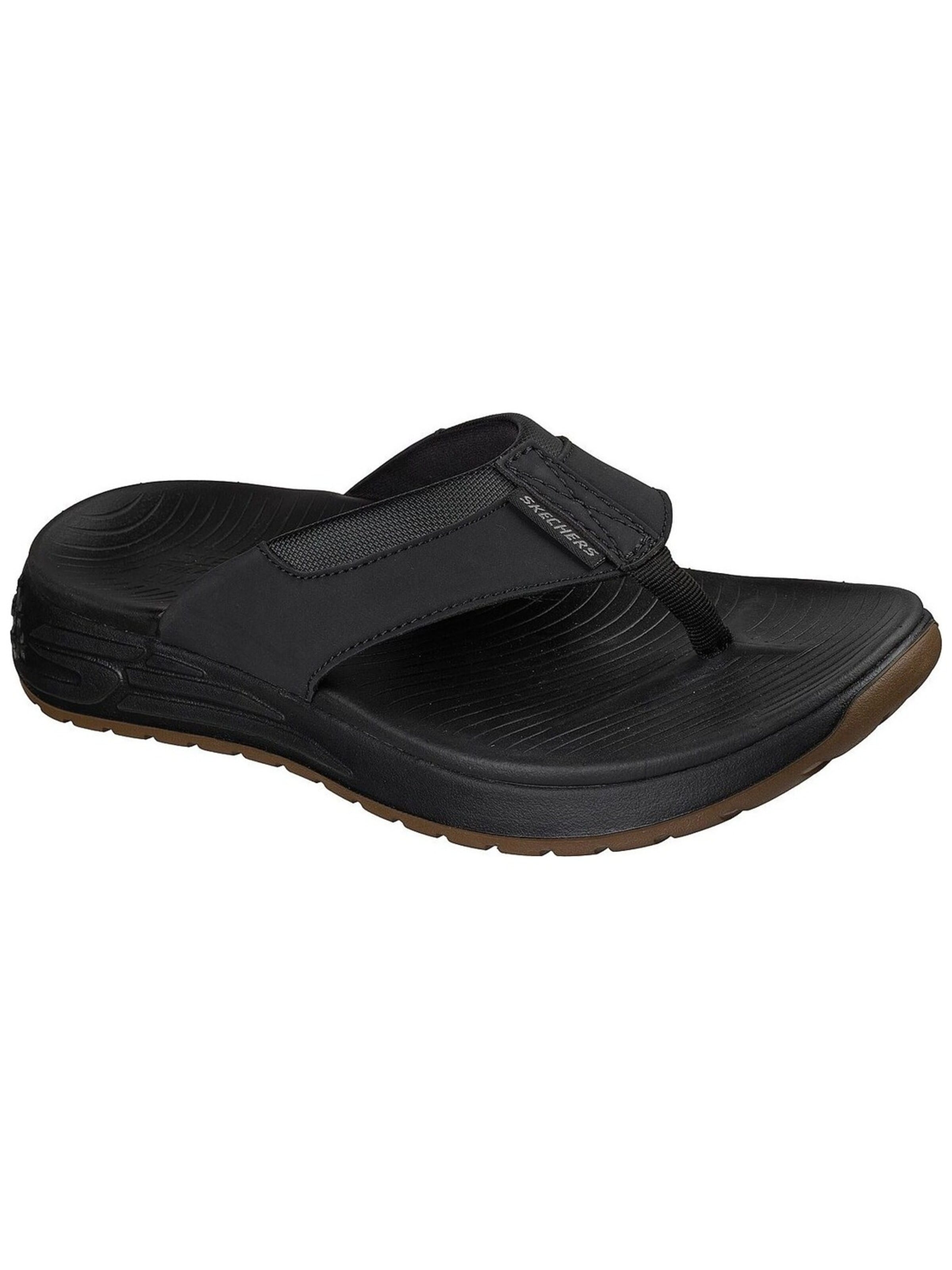 SKECHERS - Sandalias de dedo 'Skechers Street Retro Jogger-tate' en negro: frente