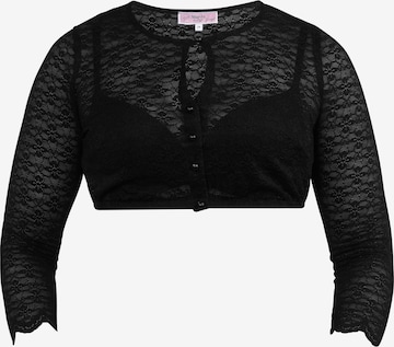 Bluză tradițională (Oktoberfest) 'Babenhausen' de la MARJO pe negru: față