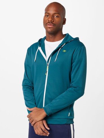 TOM TAILOR Zip-Up Hoodie 'ANDERS' in Blue: front