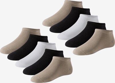 SCHIESSER Enkelsokken ' Comfort ' in de kleur Beige / Zwart / Wit, Productweergave