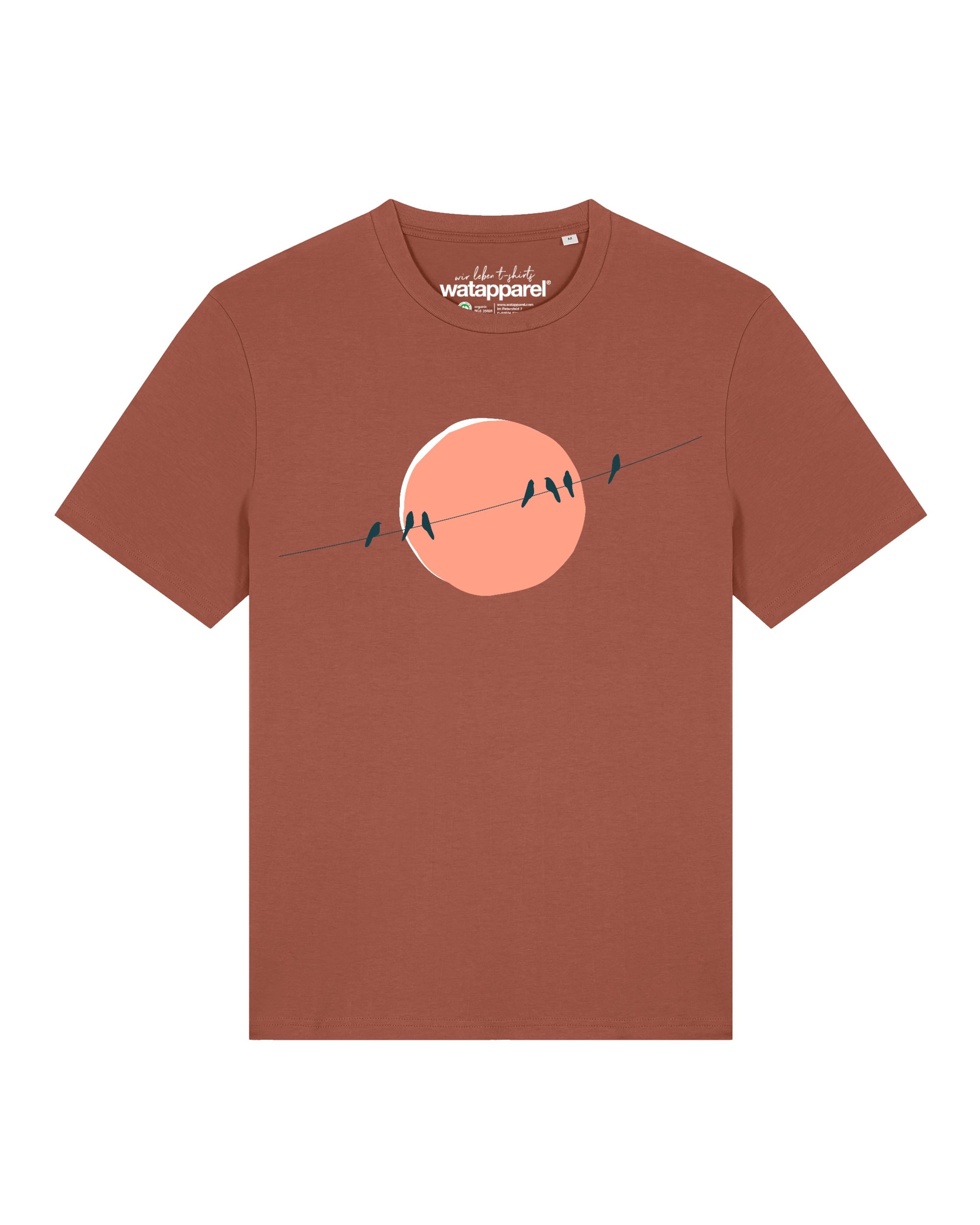 Watapparel Shirt 'Countryside 01' in Bruin: voorkant