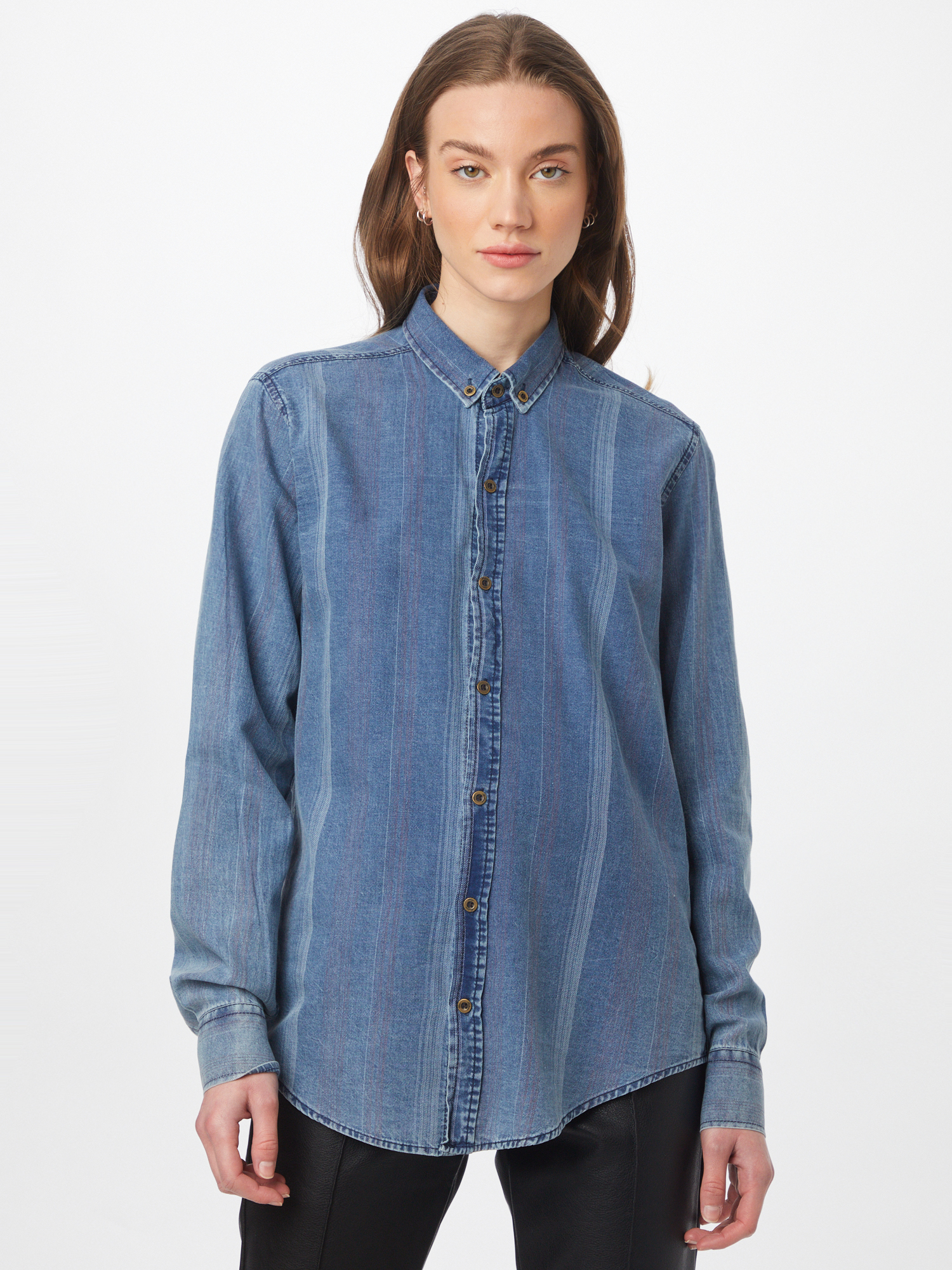 Plus size Odzież Trendyol Bluse w kolorze Niebieskim 