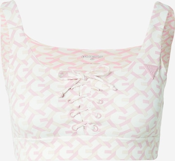 Bustier Soutien-gorge de sport GUESS en rose : devant