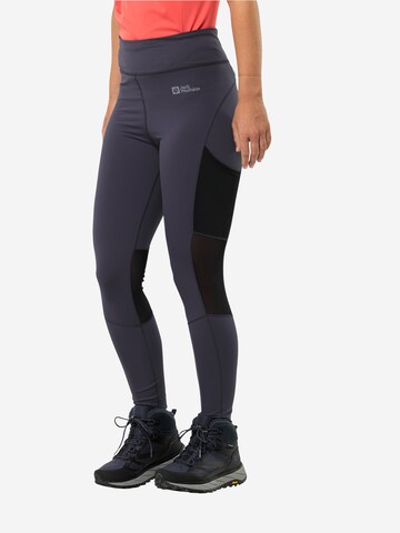 JACK WOLFSKIN Skinny Outdoorhose 'KENSTEIG' in Grau: predná strana