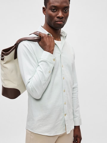 Lindbergh Slim fit Button Up Shirt in Blue