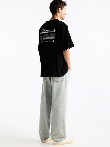 Pull&Bear T-Shirt in Schwarz