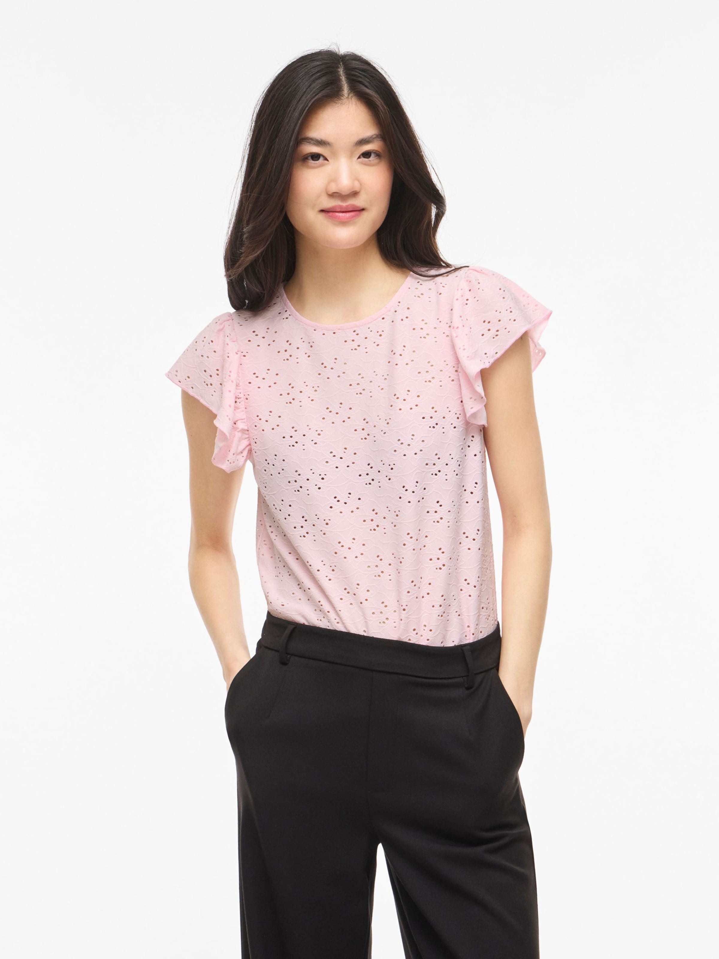 VILA Blouse 'VIKawa' in Roze: voorkant