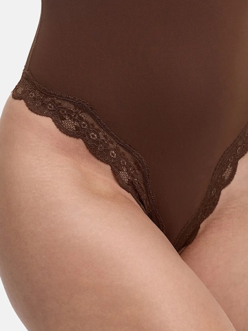 cfab Bodysuit 'Bodysuit String mit Lace' in Brown