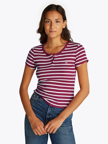 raudona Tommy Jeans Marškinėliai: priekis