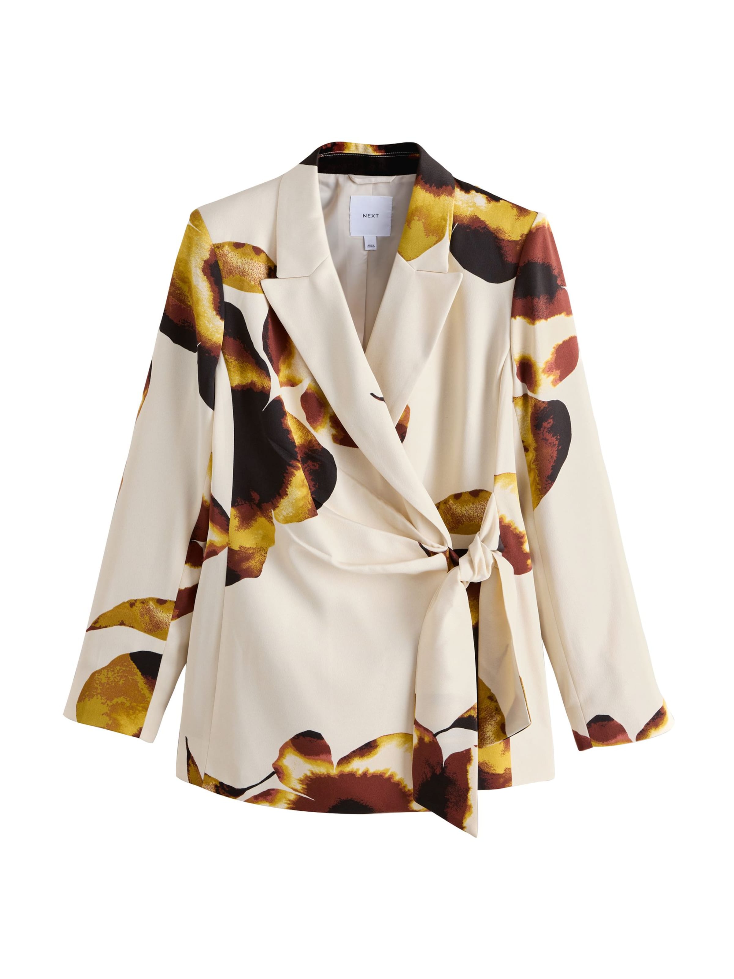 Next Blazer en 34 en crème / marron / moutarde / noir, Vue avec produit