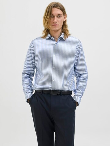JACK & JONES Comfort fit Button Up Shirt 'parker' in Blue