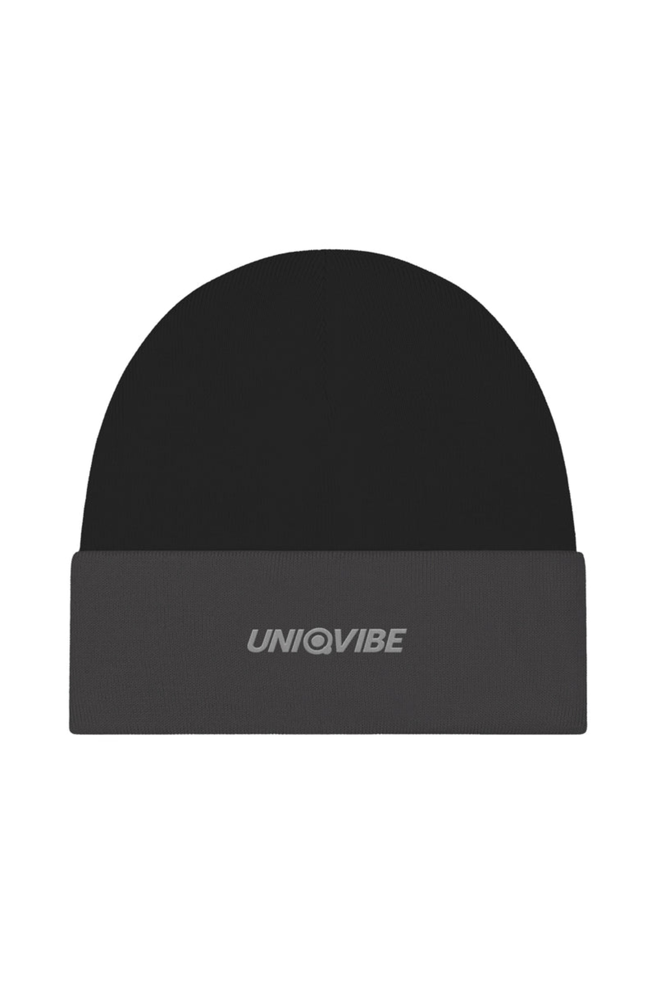 UNIQVIBE Mütze in grau / schwarz, Produktansicht