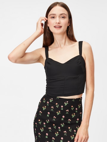 Top de la Abercrombie & Fitch pe negru: față