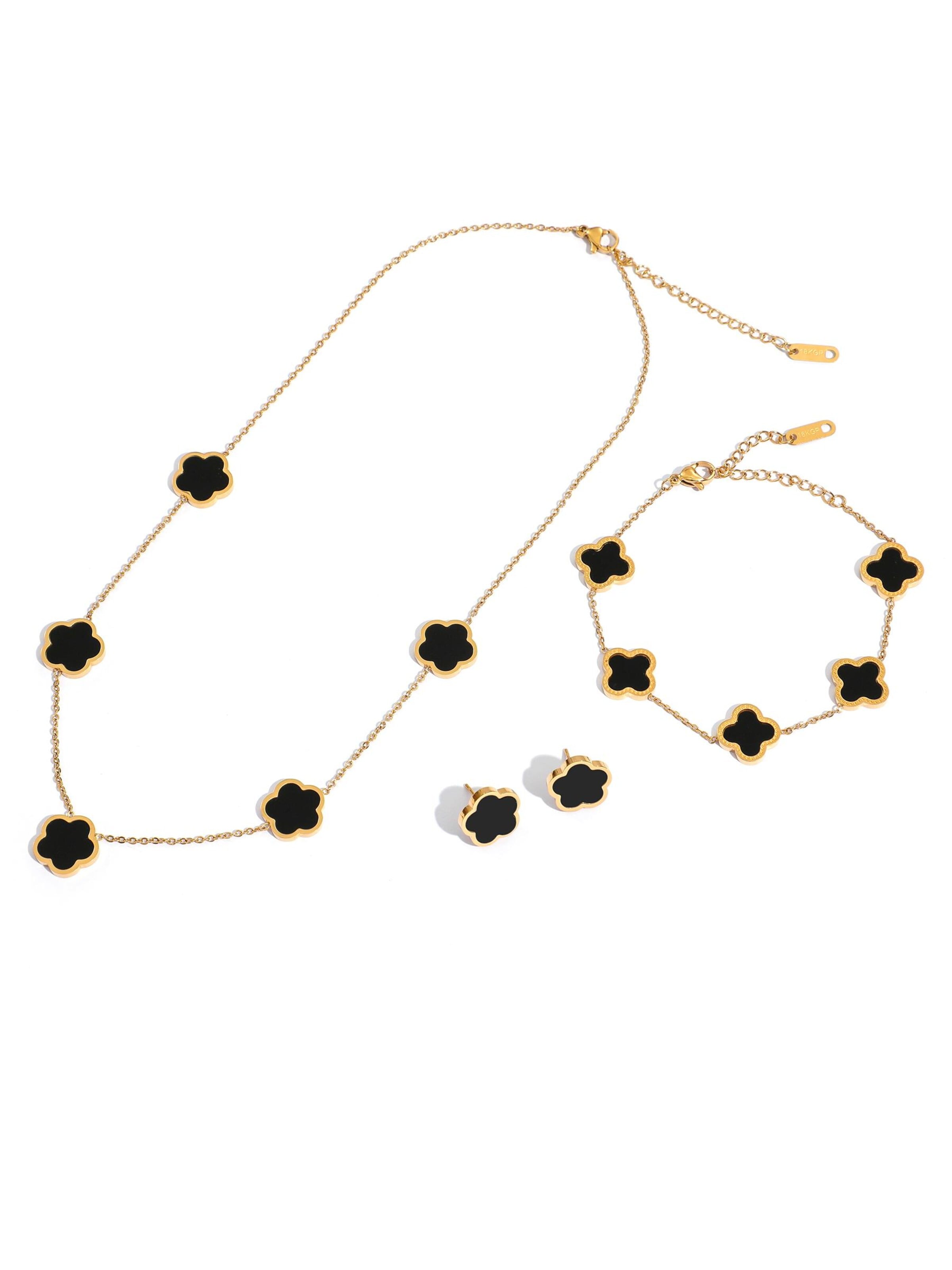 NTHIRTYTHREE Jewelry Set in Black: front