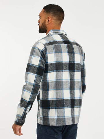 Threadbare Regular fit Button Up Shirt 'Saint Christopher' in Grey