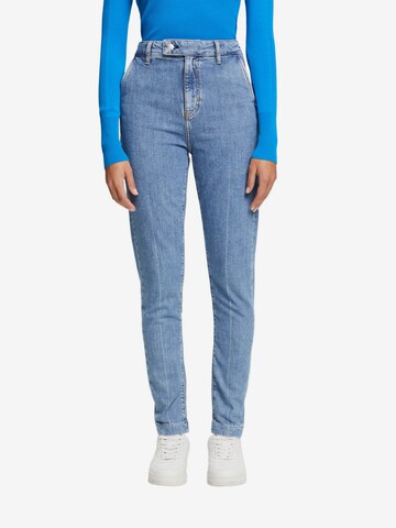 ESPRIT Slimfit Jeans in Blauw: voorkant