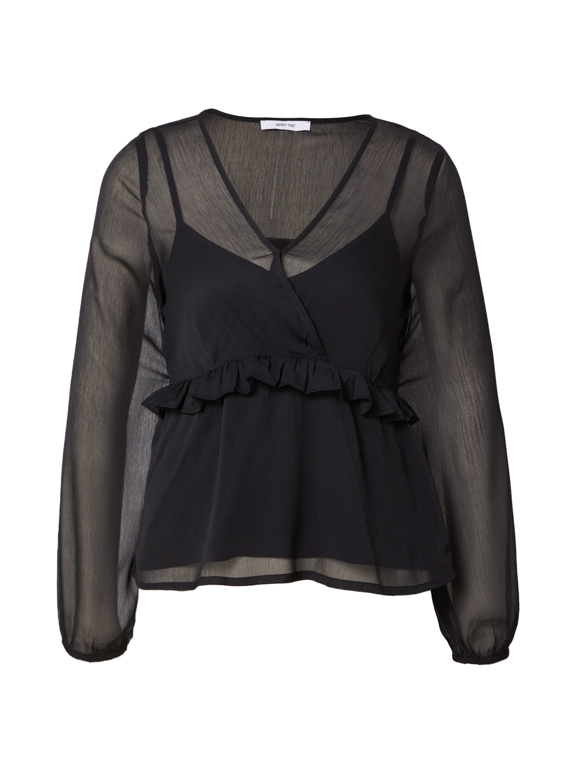 Camicia da donna 'Kiara' di ABOUT YOU in nero: frontale