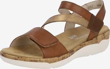 REMONTE Strap Sandals 'R6860' in Brown: front