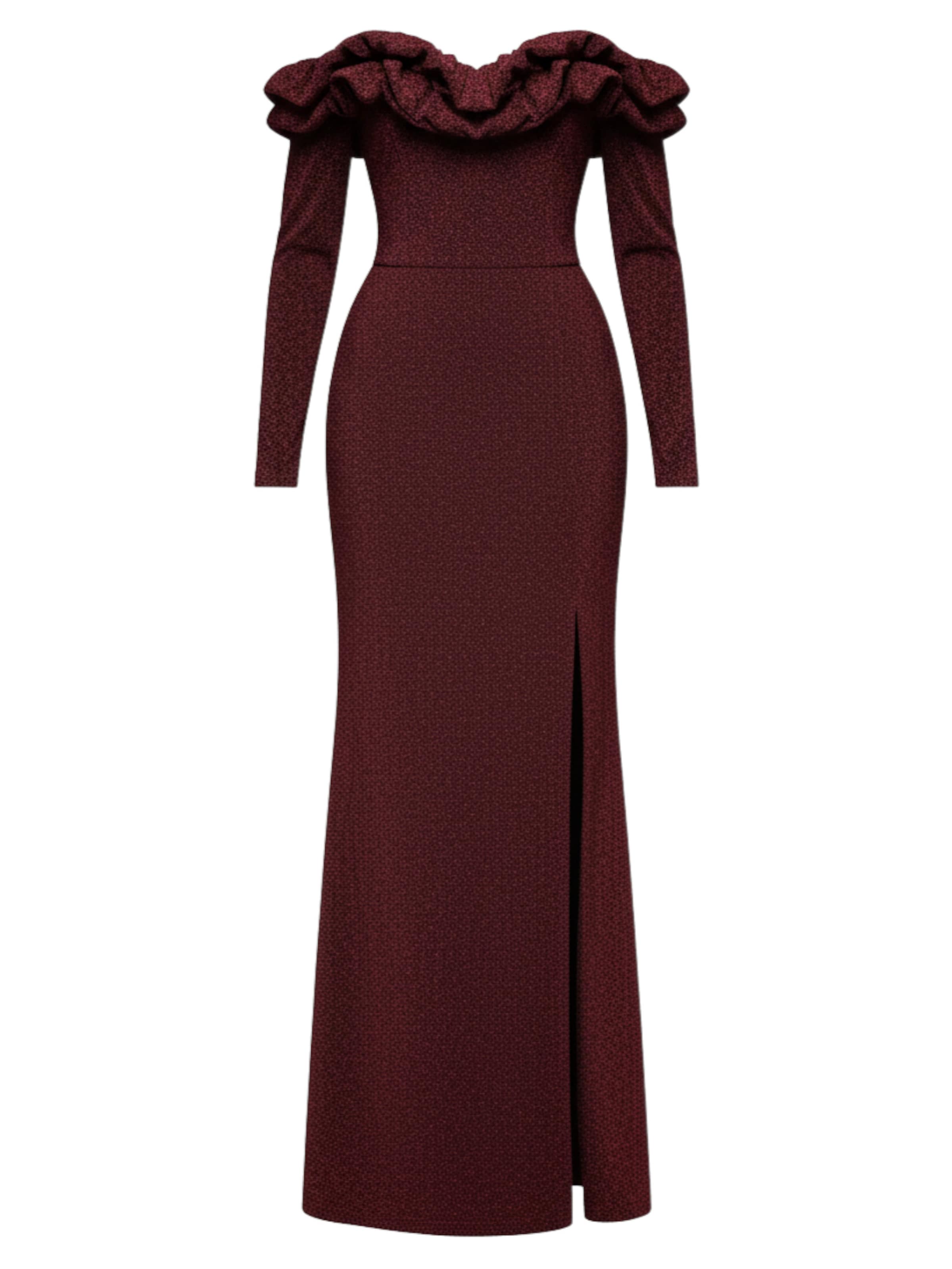 Ombre Avondjurk in Rood: voorkant