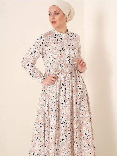 Bigdart Vestidos camiseiros em bege / preto / branco, Vista do artigo