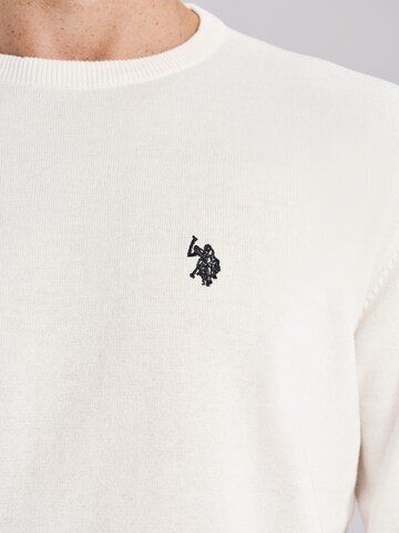 U.S. POLO ASSN. Pullover 'Adair' i hvid