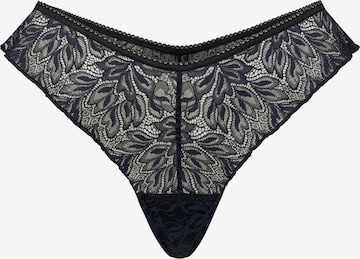 Erlich Textil String 'Iconic Lace' in Zwart: voorkant