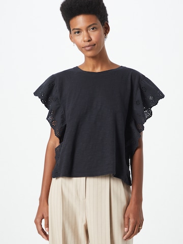 ESPRIT Shirt 'Anglai' in Zwart: voorkant