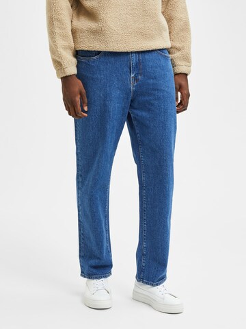 Regular Jean 'Kobe' SELECTED HOMME en bleu : devant