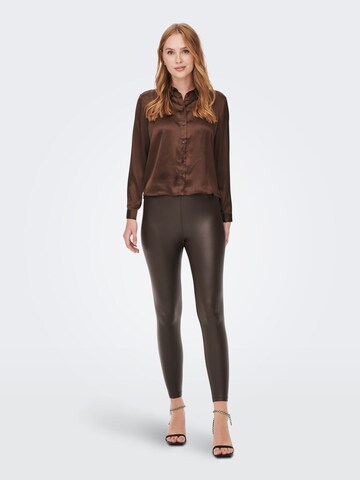 JDY Skinny Leggings 'Stine' in Brown