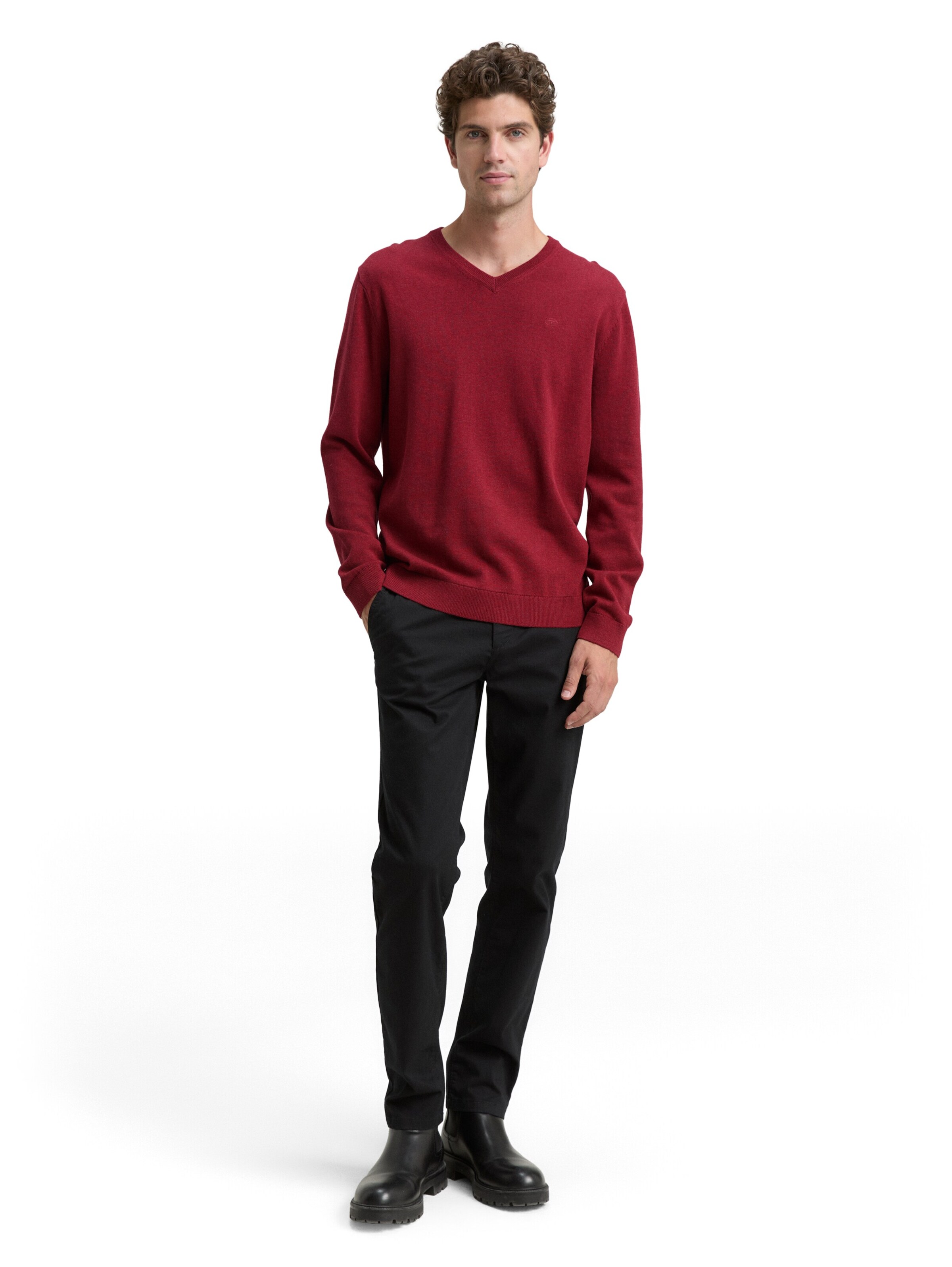 TOM TAILOR Sweater in Red