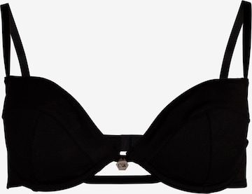 OW Collection T-shirt Bra in Black: front