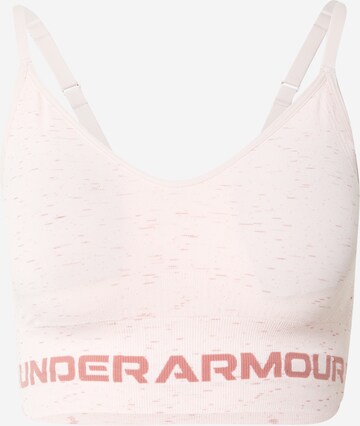 UNDER ARMOUR Sports bra 'Seamless' in Pink: front