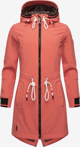 MARIKOO Raincoat 'Mount Furnica' in Pink: front