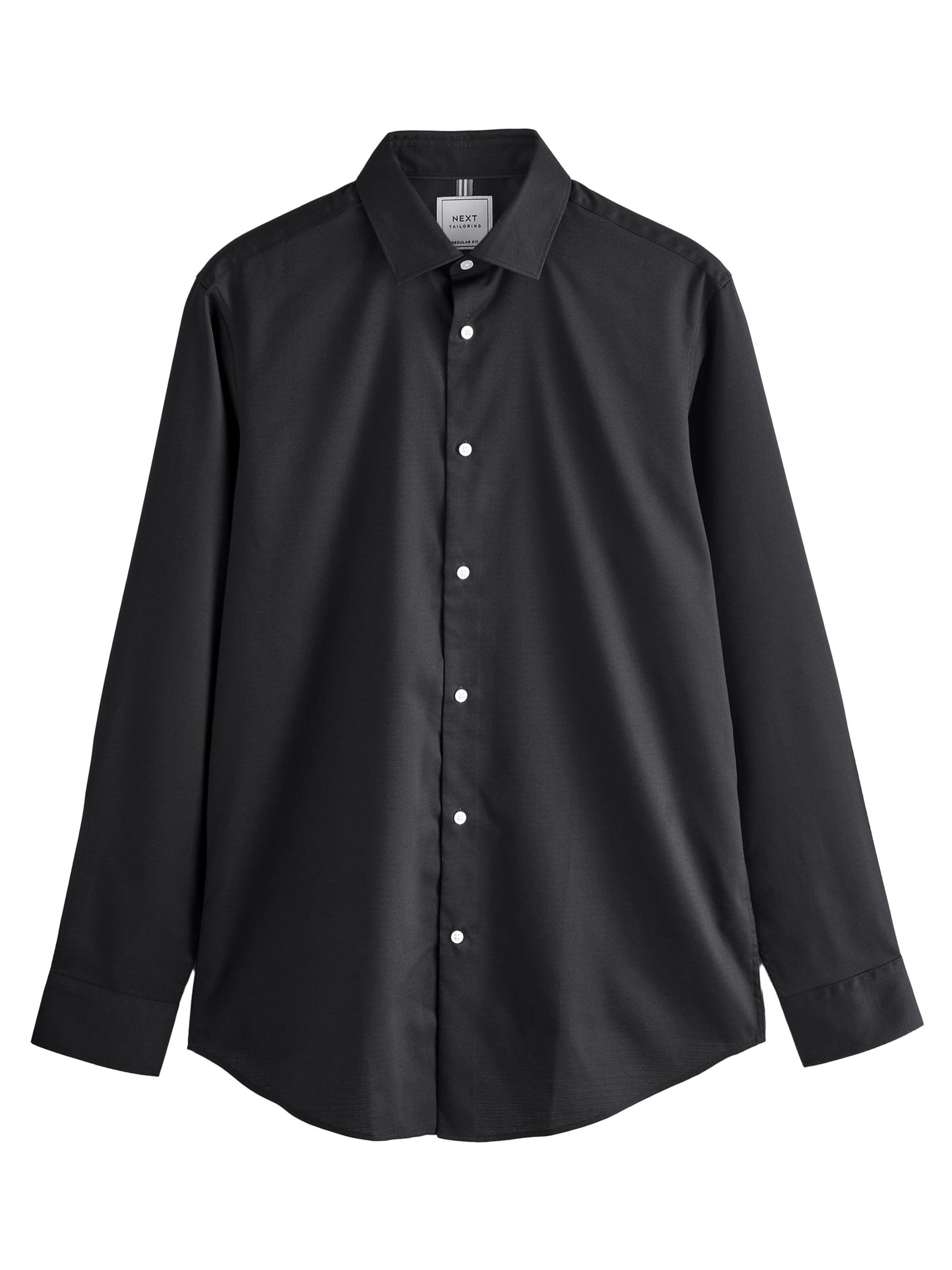 Next Regular Fit Hemd in Schwarz: Vorderseite