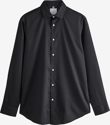 NextRegular Fit Košulja - crna boja: prednji dio