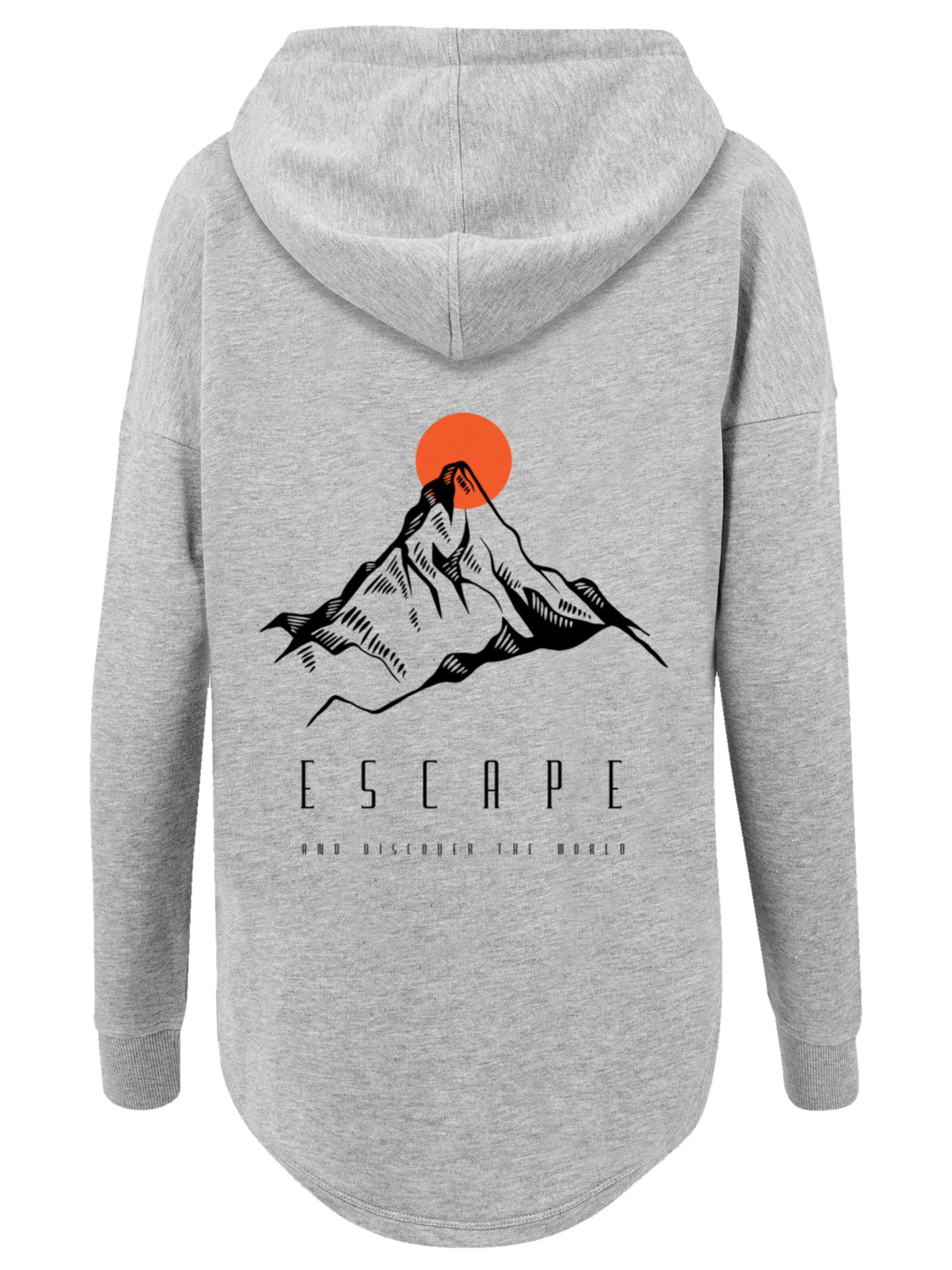 Sweat-shirt 'Escape Discover the World Mountain' F4NT4STIC en gris : devant