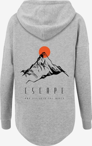 Sweat-shirt 'Escape Discover the World Mountain' F4NT4STIC en gris : devant