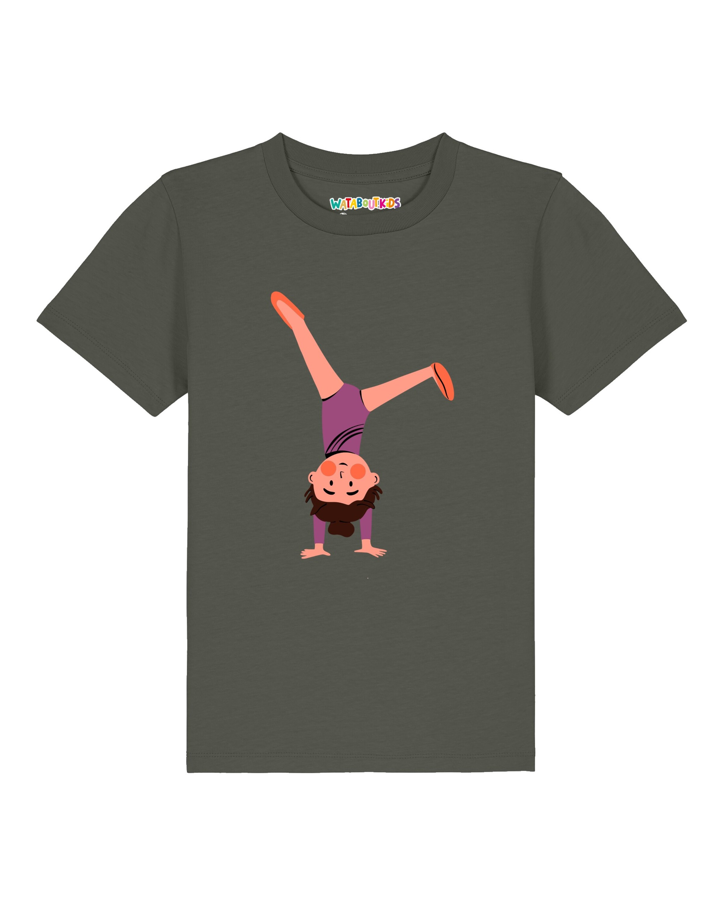 T-Shirt 'Turnen' watabout.kids en vert : devant