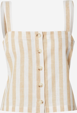 EDITED Top 'Elva' in Beige: voorkant