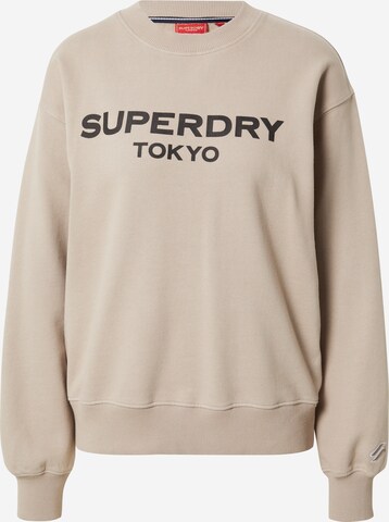 Sweat-shirt Superdry en gris : devant