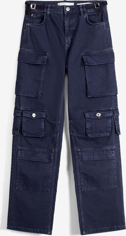 Loosefit Pantalon cargo Bershka en bleu : devant