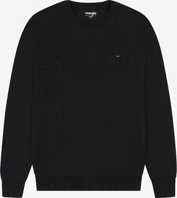 Felpa 'Sign off Crew' di WRANGLER in nero: frontale