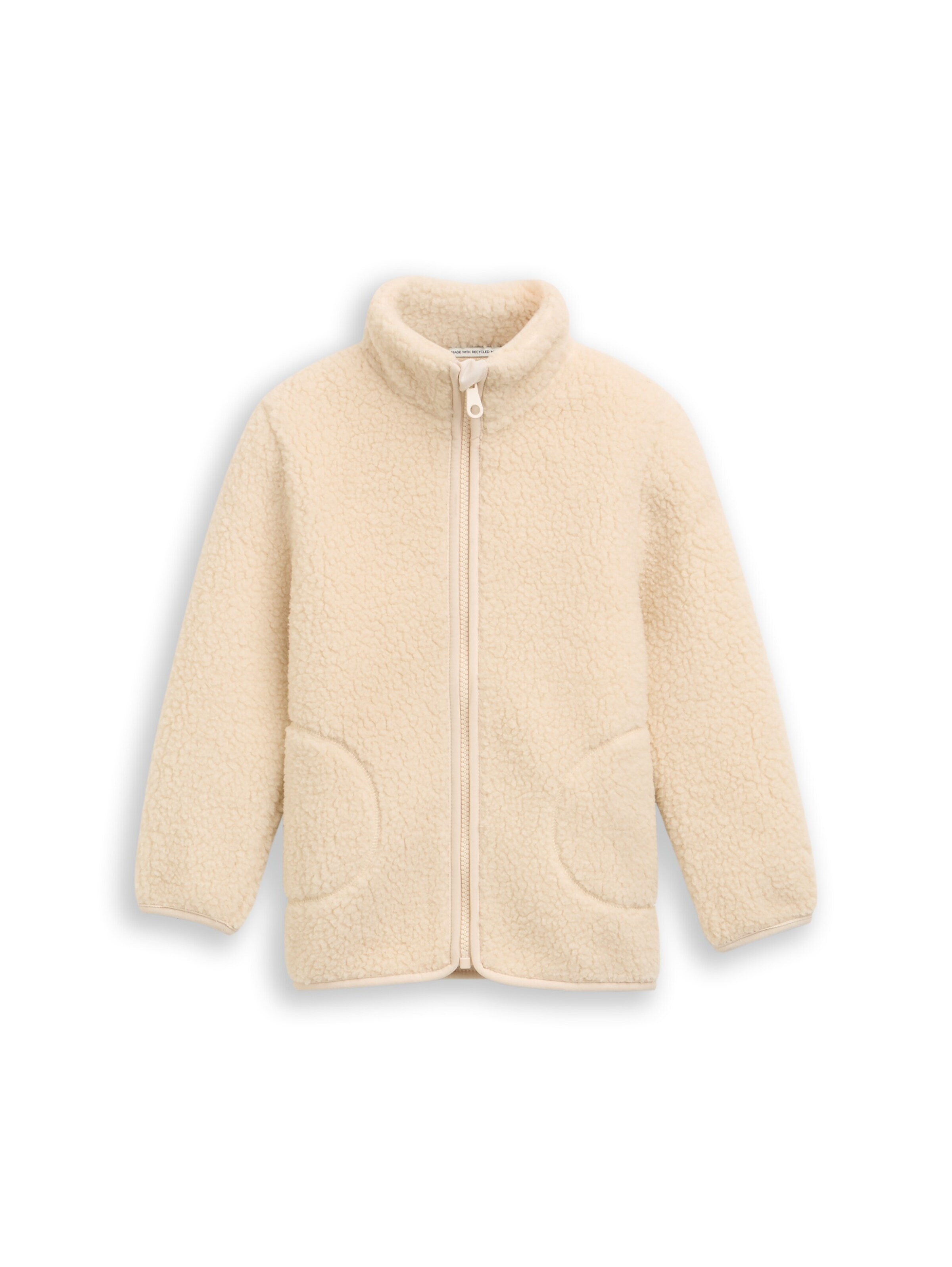 TOM TAILOR Fleecejacke in Beige: Vorderseite